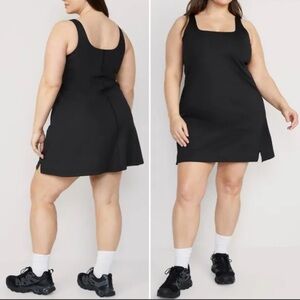 Old Navy Black Active Power Soft Dress Built In Bra Built in Shorts Skort Large